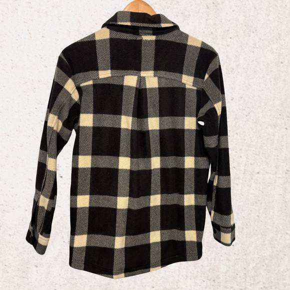 O'Neill Black and Cream Utility Jacket with Plaid Design - Picture 2 of 4